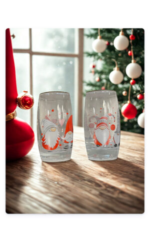 Χριστουγεννιάτικα ποτήρια 2 τεμάχια